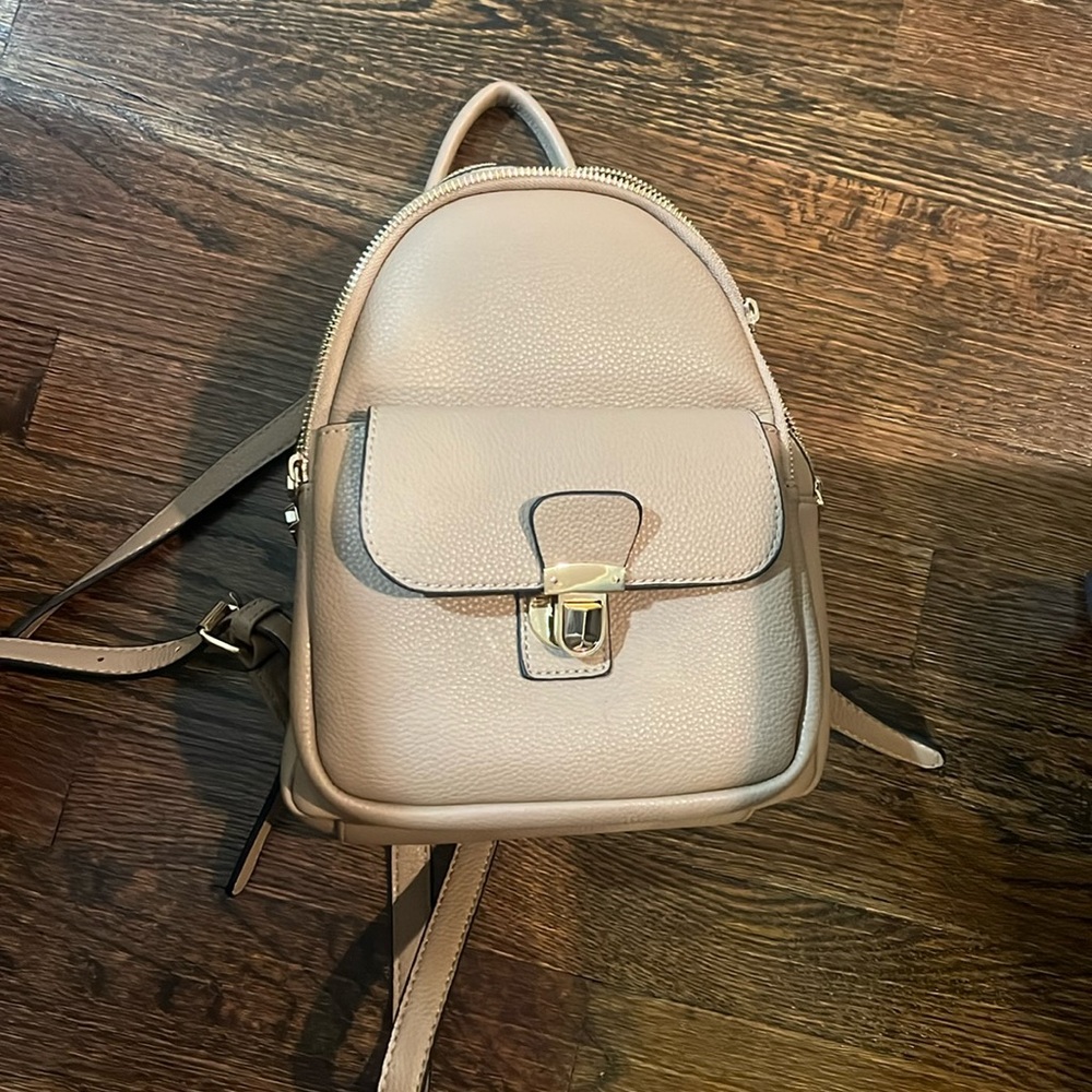 tan mini backpack